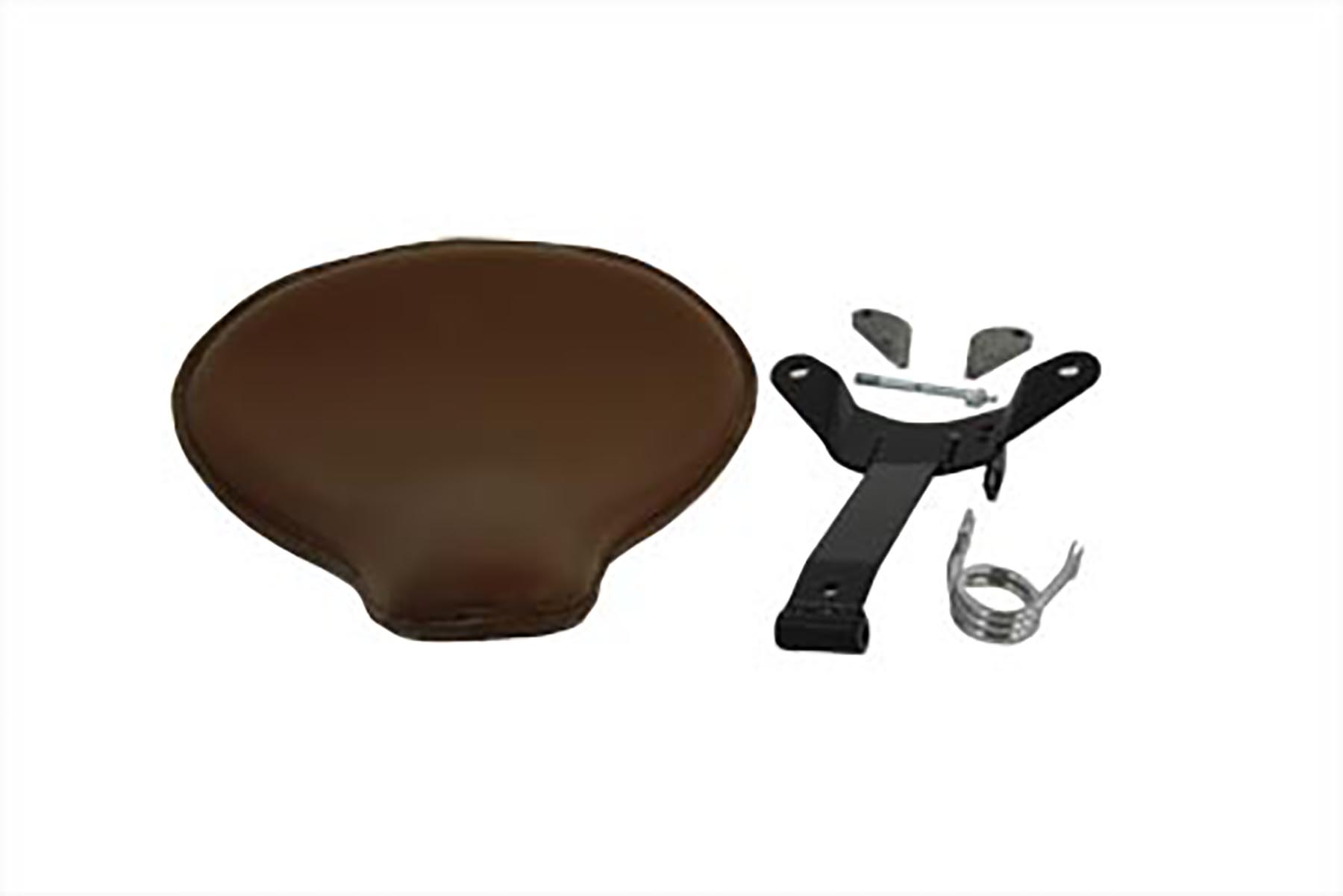 Brown Leather Velo Racer Solo Seat Kit