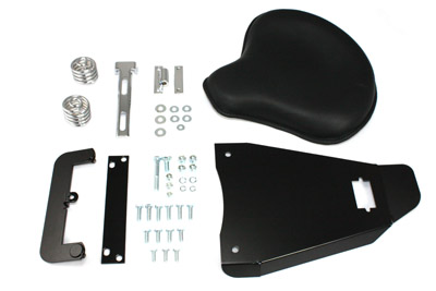 Black Leather Solo Seat With Mount Kit