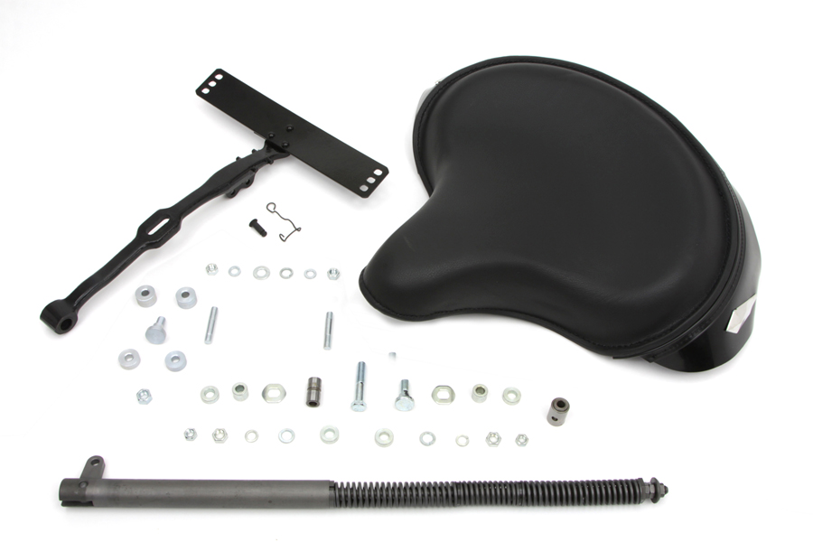 Black Leather Deluxe Solo Seat Kit