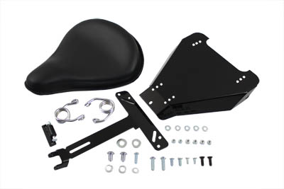 Black Leather Solo Seat With Mount Kit