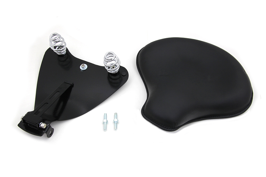 Black Leather Solo Seat with Mount Kit