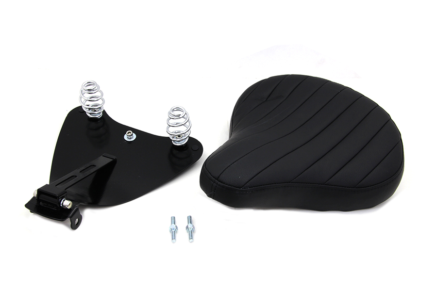 Black Leather Solo Seat with Mount Kit