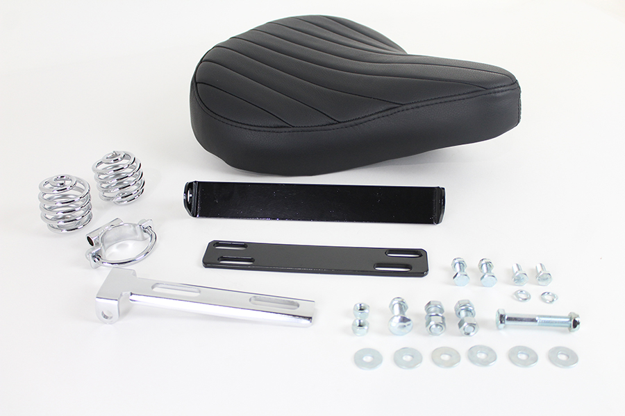 Black Leather Solo Seat Kit