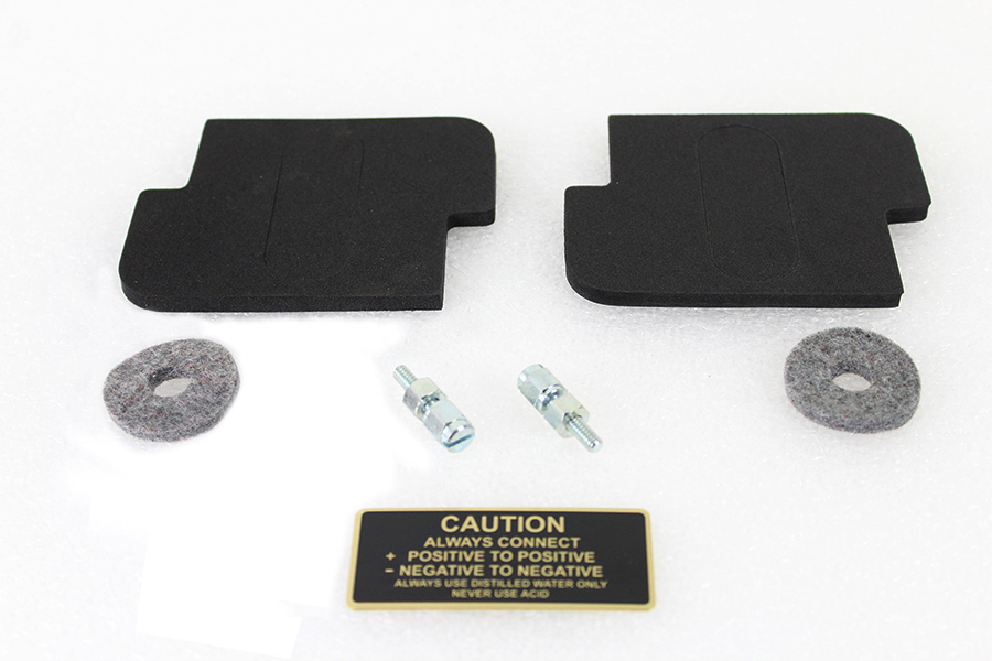 Battery Caution Tag & Terminal Kit Brass