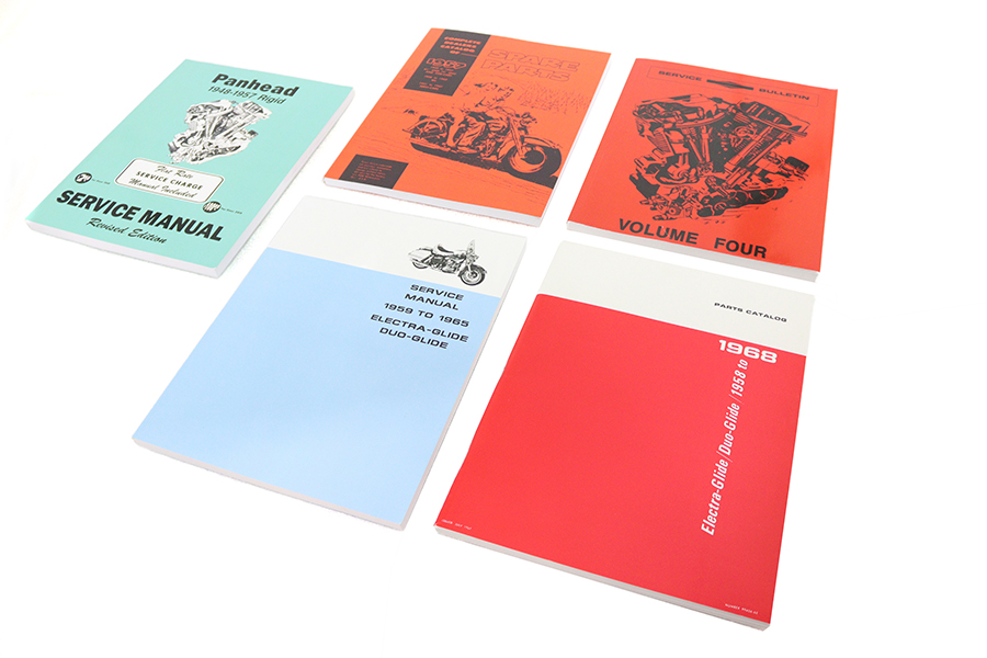 Panhead and Shovelhead Parts and Service 5 Piece Manual Set
