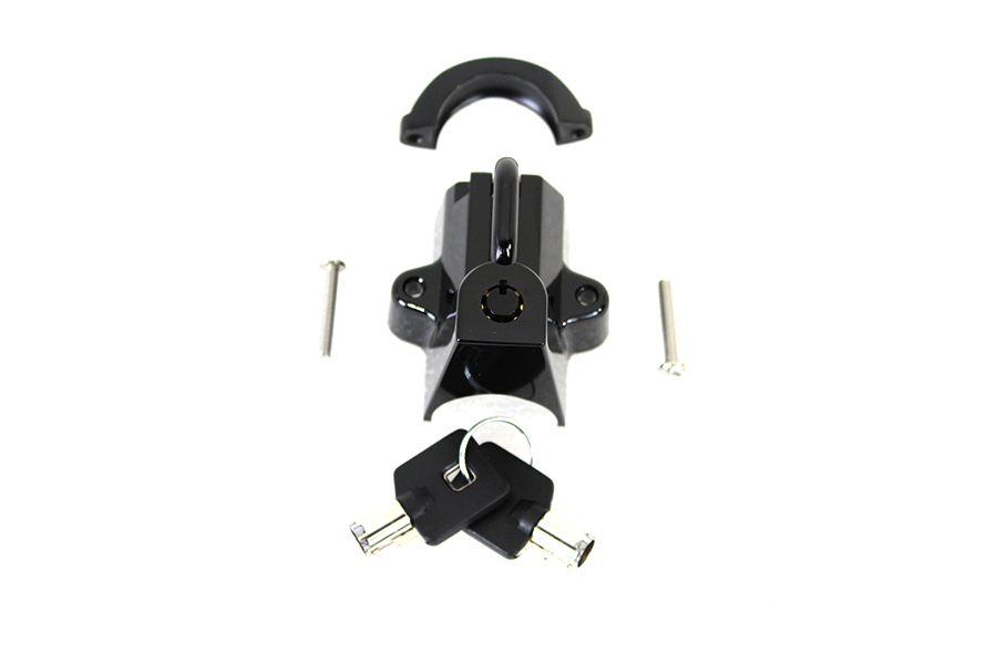 Black Helmet Lock with Pipe Key
