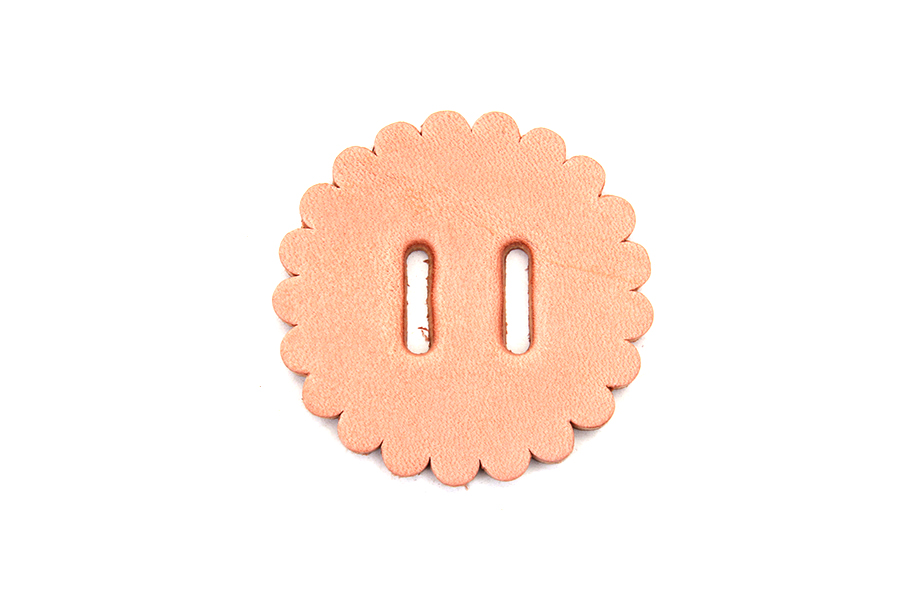 Natural Leather Concho Rosette 2"