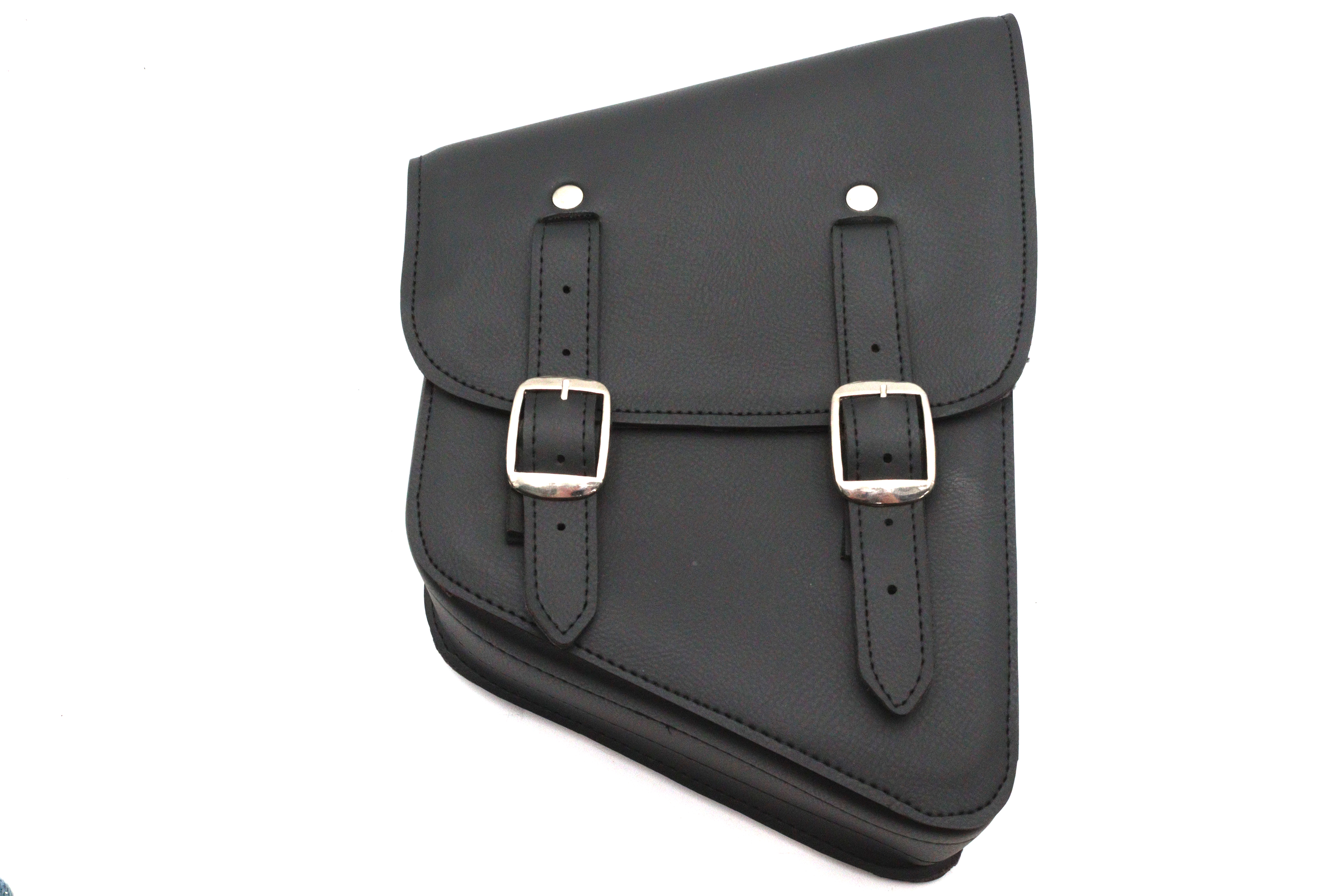 Black Cowhide Saddlebag Right Side