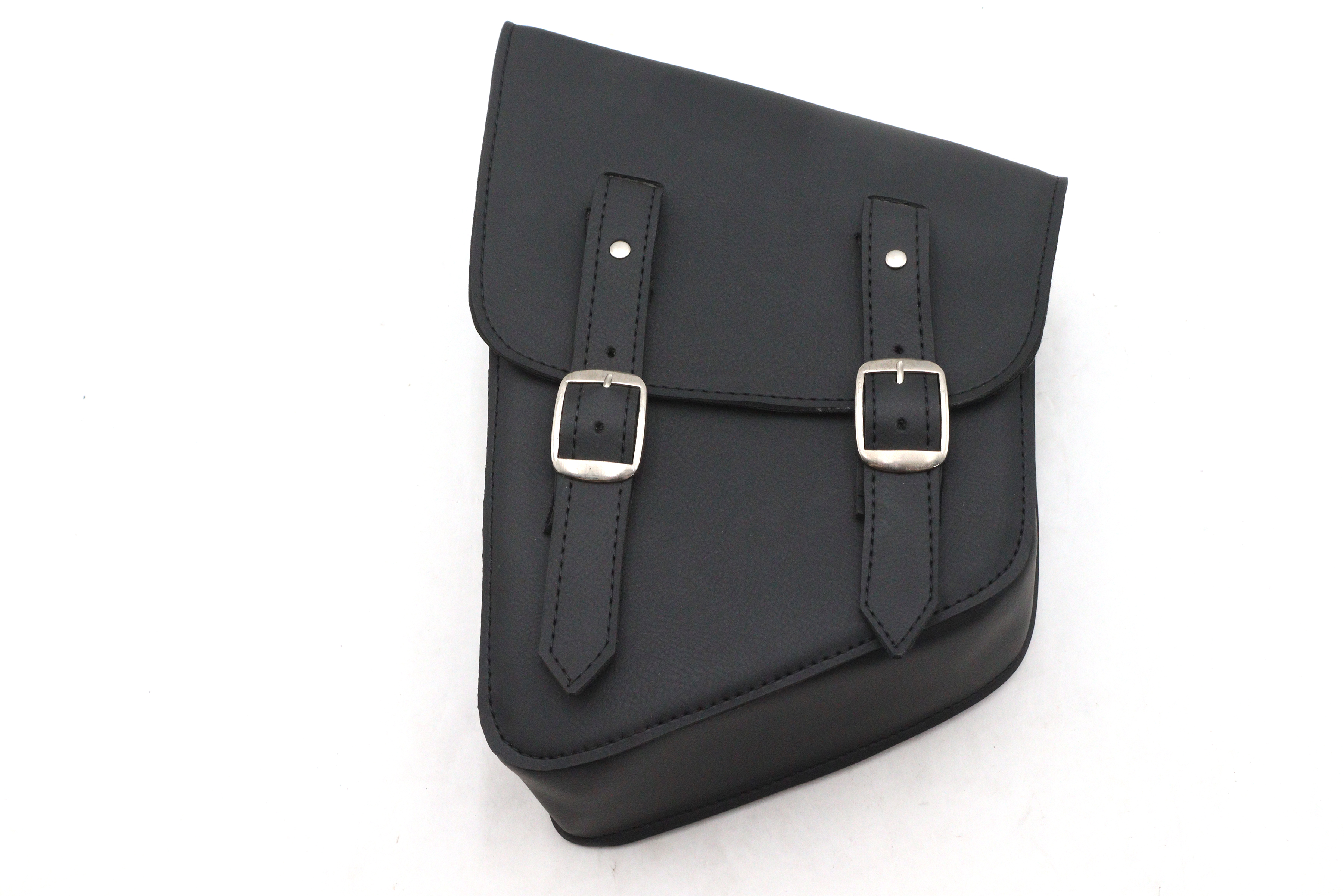 Brown Leather Two Buckle Saddlebag Right Side