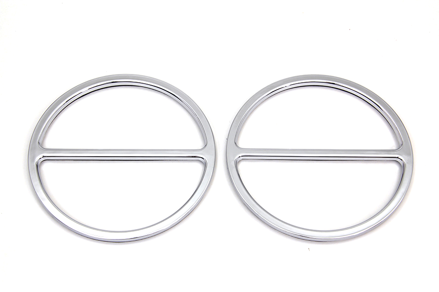 Chrome Cross Bar Front Speaker Grill Set