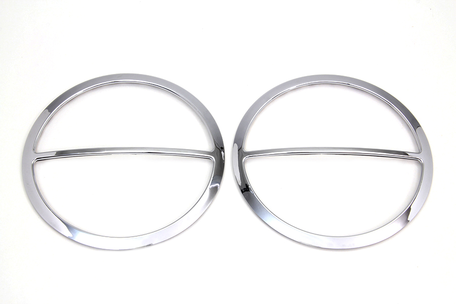 Chrome Cross Bar Front Speaker Grill Set
