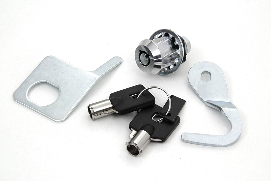 Chrome Saddlebag Lock and Key Kit