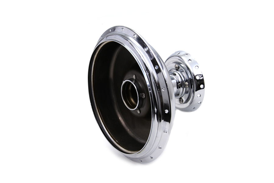 Front Wheel Hub and Brake Drum Chrome fits Harley Davidson