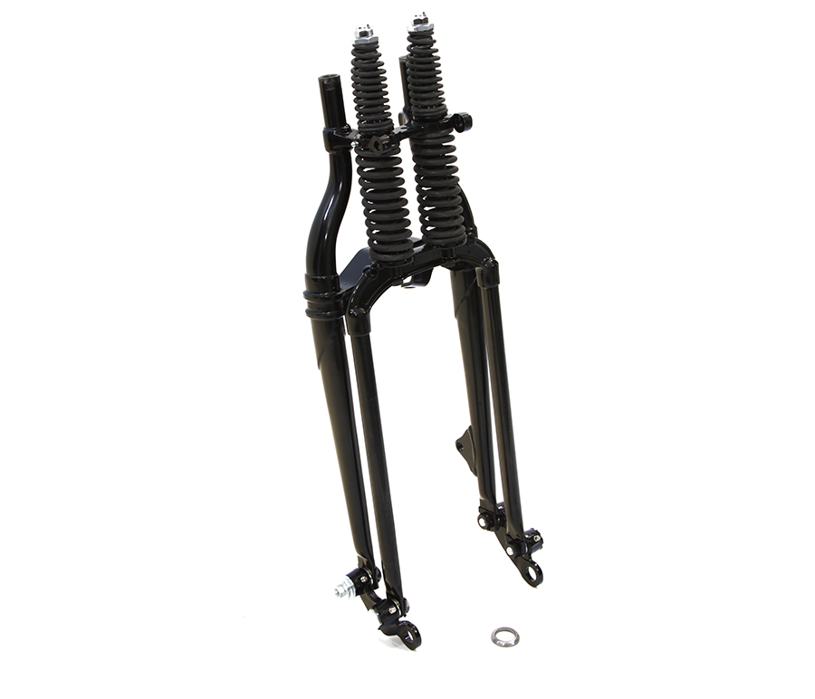 Black 18" Offset Spring Fork Assembly
