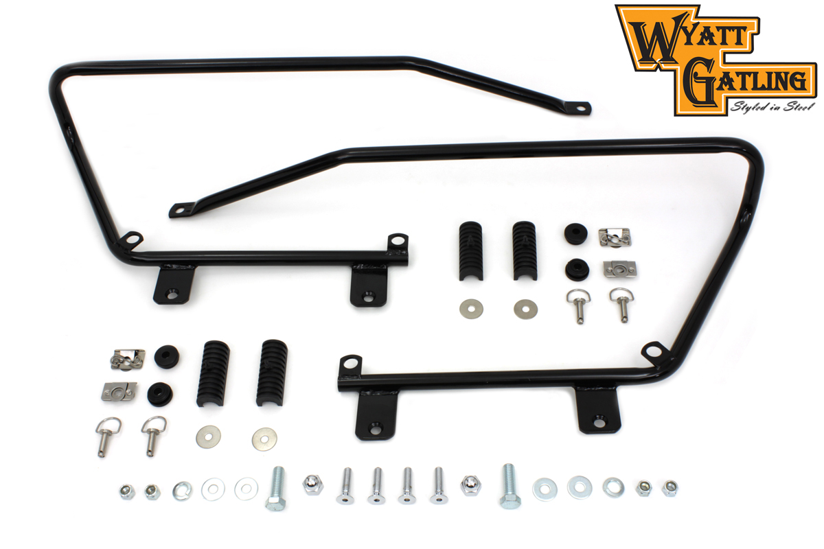 Wyatt Gatling Saddlebag Brackets and Stud Kit Black