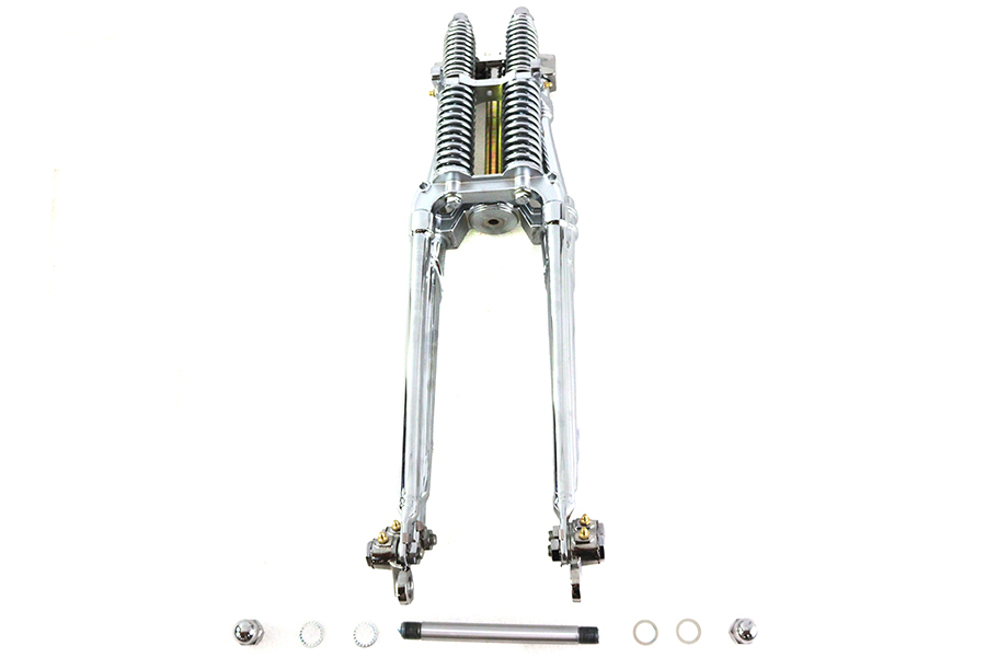 28" Tedd Narrow Spring Fork Assembly Chrome