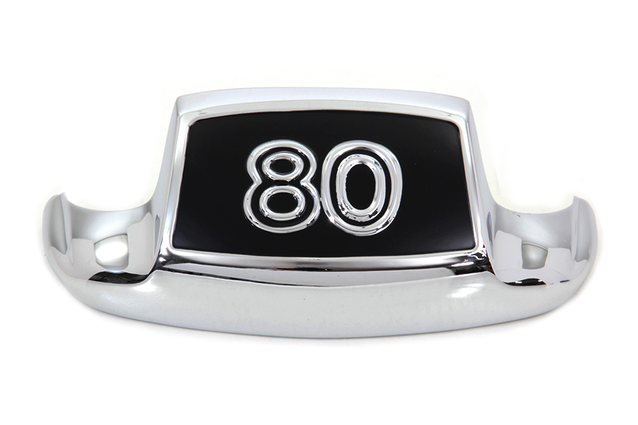 Chrome Front Fender Tip "80" with Inlay