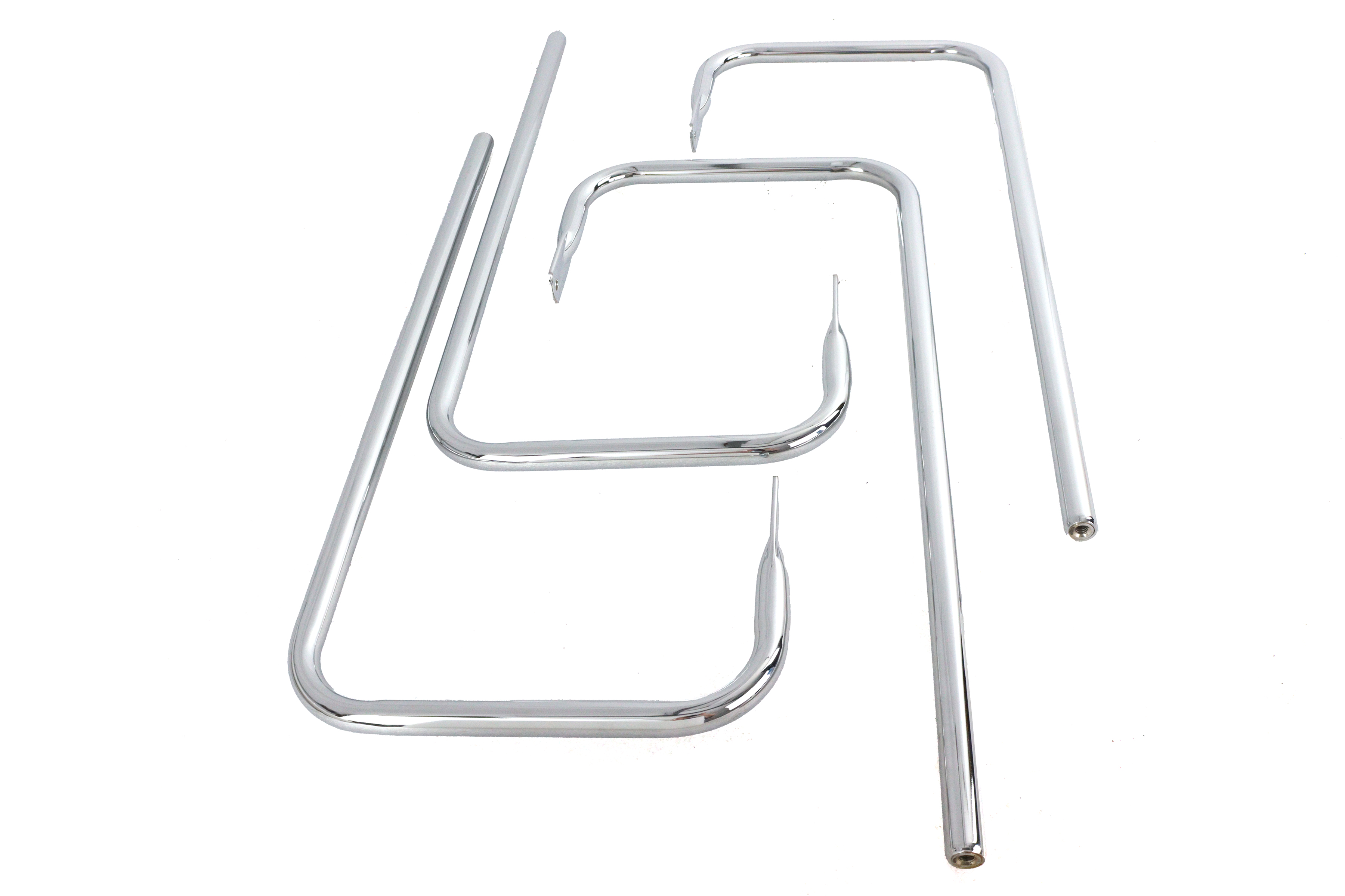Vtwin Chrome Saddlebag Rail Set fits 1993-2008 Harley Touring Electra Glide FLT