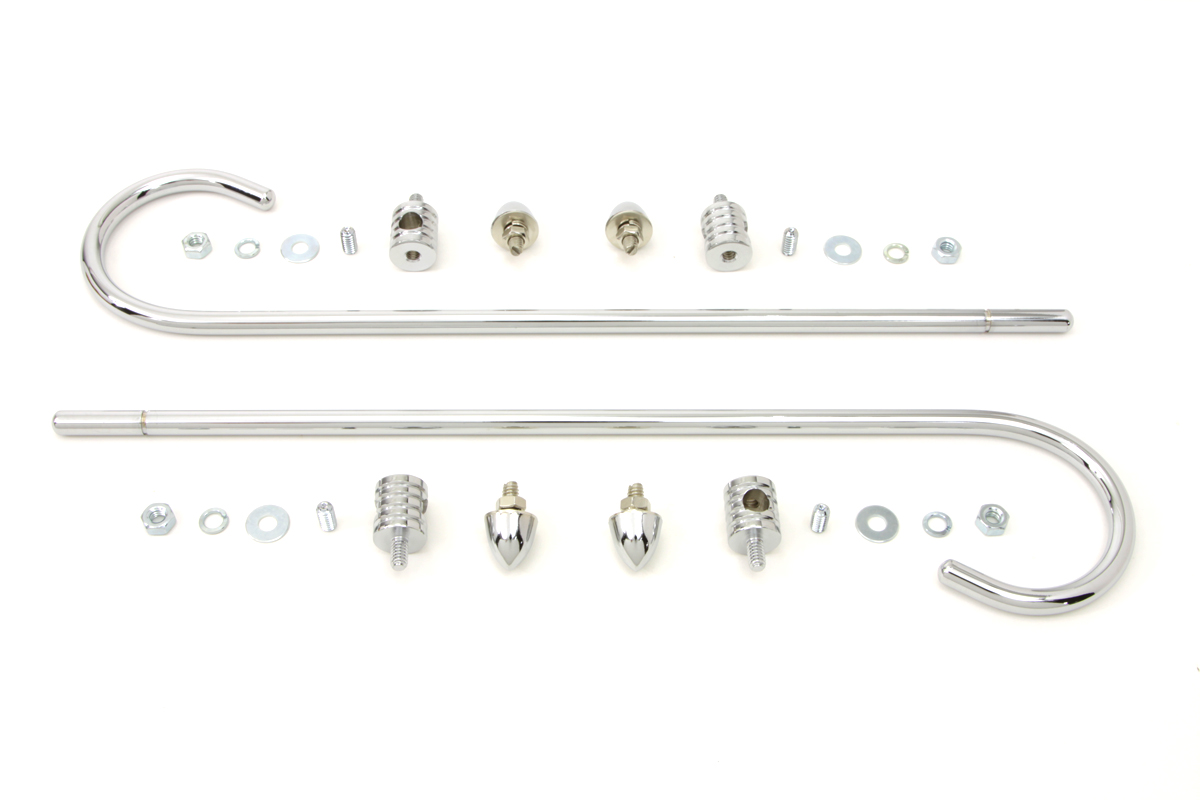 Chrome Front Fender Trim Rail Kit