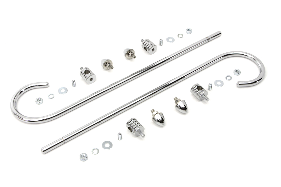 Chrome Front Fender Trim Rail Kit