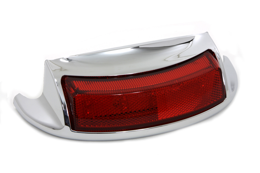 Chrome LED Rear Fender Tip with Red Lens