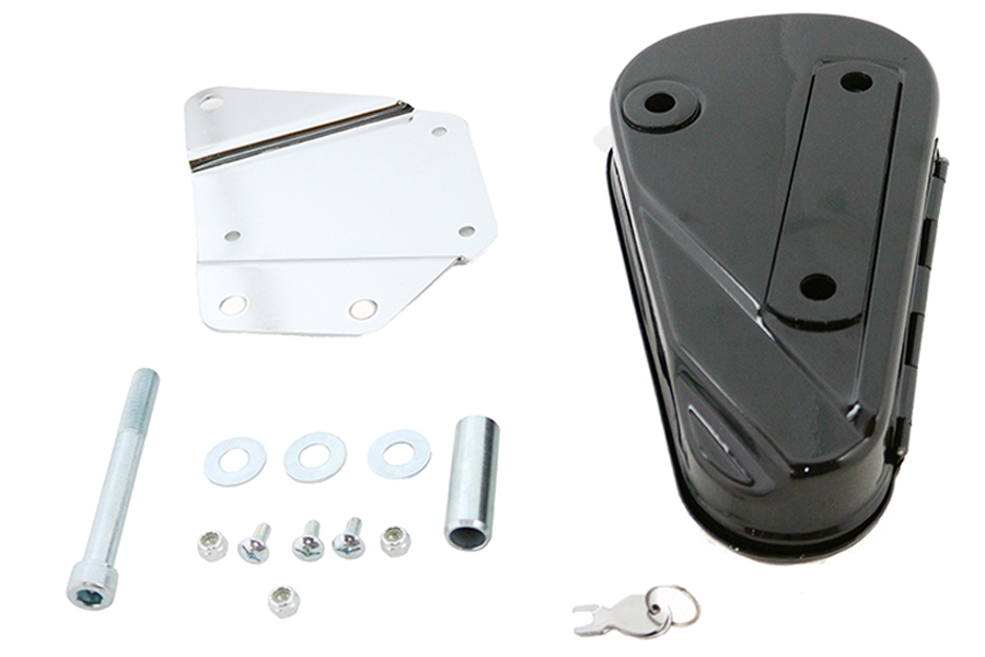 Black Right Side Tool Box and Mount Kit fits Harley Davidson Black Right Side Tool Box and Mount Kit fits Harley Davidson