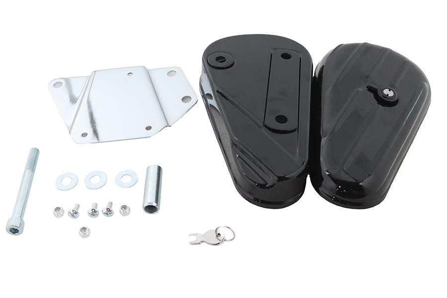 Black Right Side Tool Box and Mount Kit fits Harley Davidson Black Right Side Tool Box and Mount Kit fits Harley Davidson
