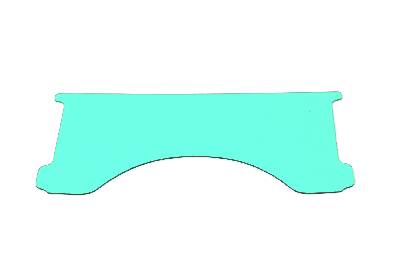 Replacement Round Windshield Window Blue