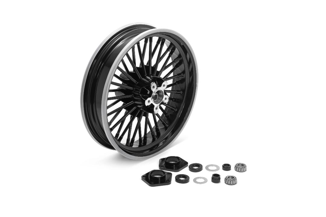 16" x 3.5" x 36 Spoke Uni-Wheel Black