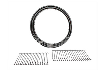 19" X 2.50" Wheel Rim and Spoke Kit Chrome