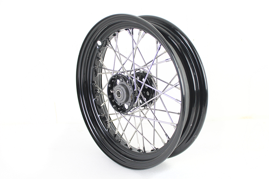 16" x 3.00" KH Type Star Hub Wheel Black