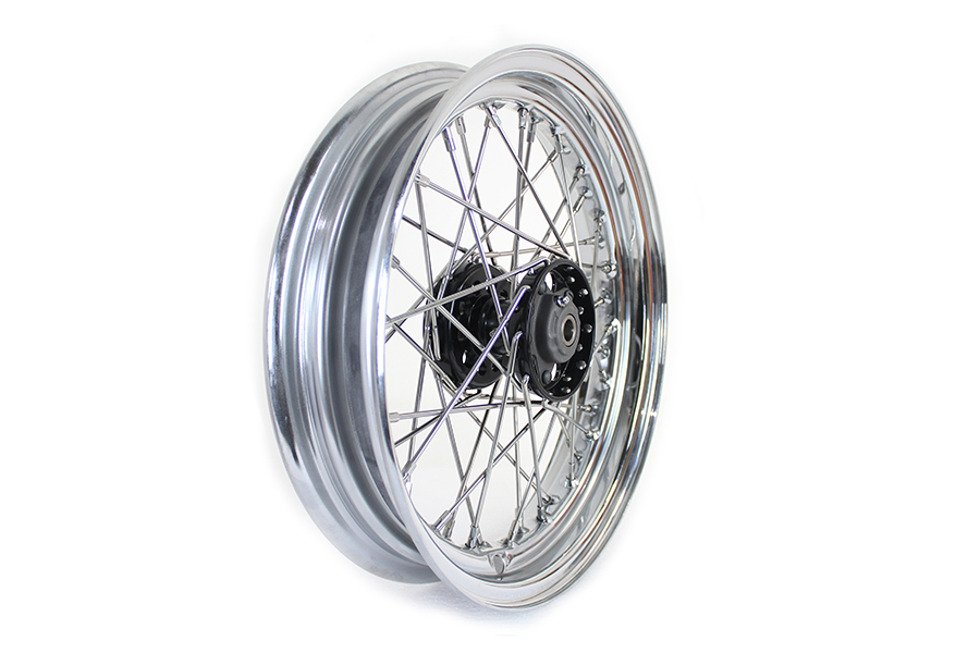 16" x 3.00" KH Type Star Hub Wheel Black