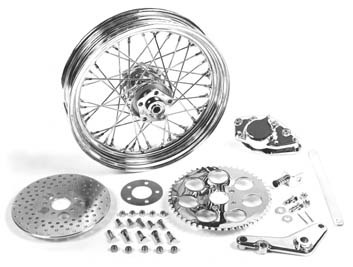 16" x 3.00" Rear Wheel Kit with Caliper Chrome