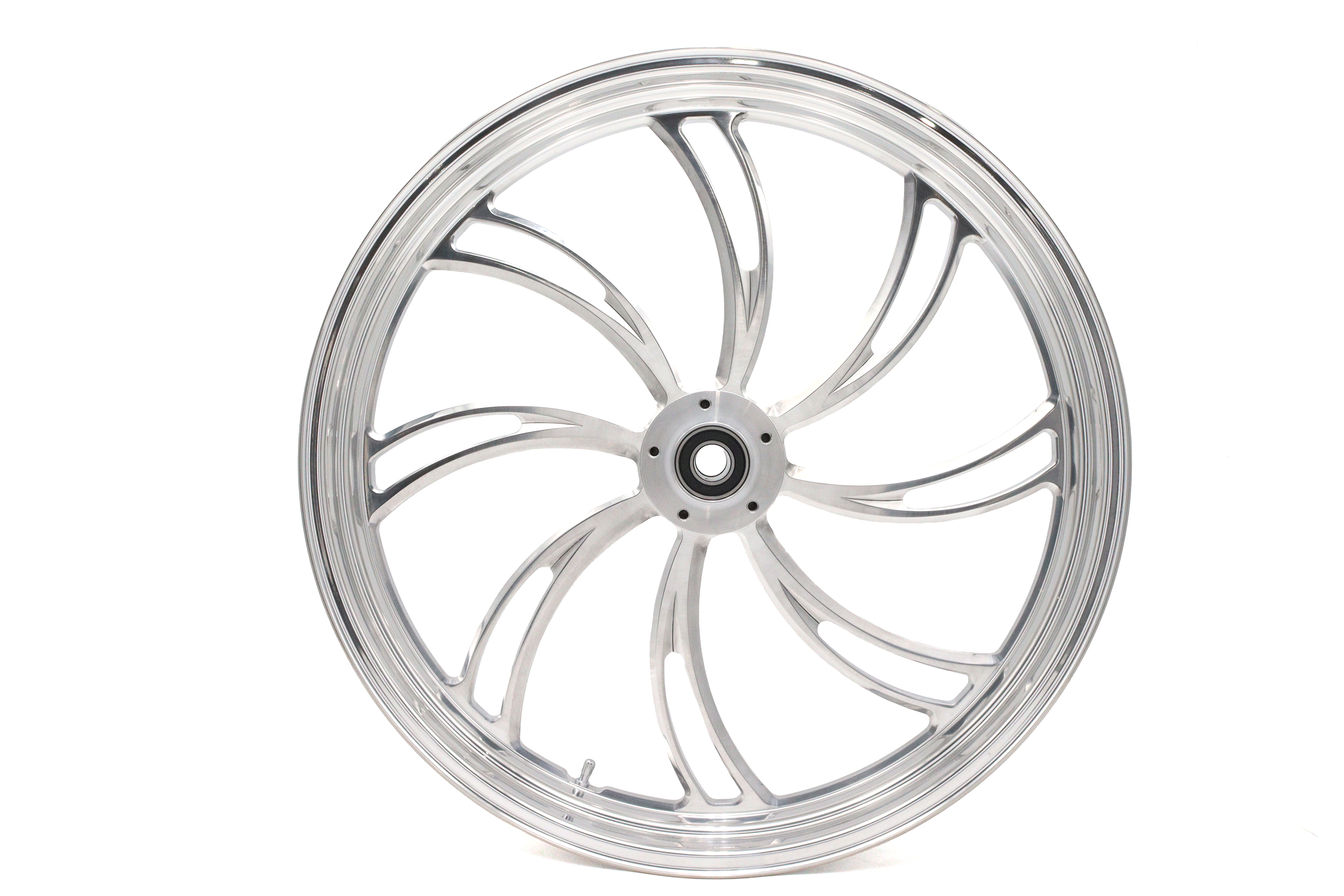 23" x 3.5" Vortex Front Wheel Polished Aluminum