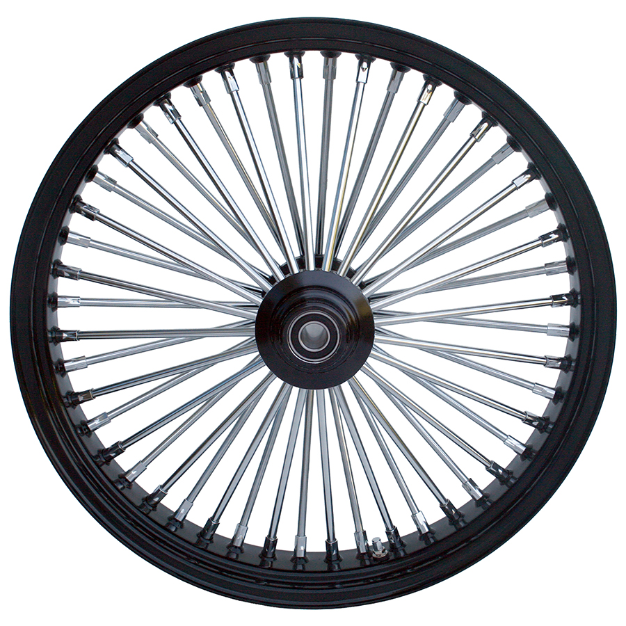 21" x 3.5" King Spoke Front Wheel Black/Chrome