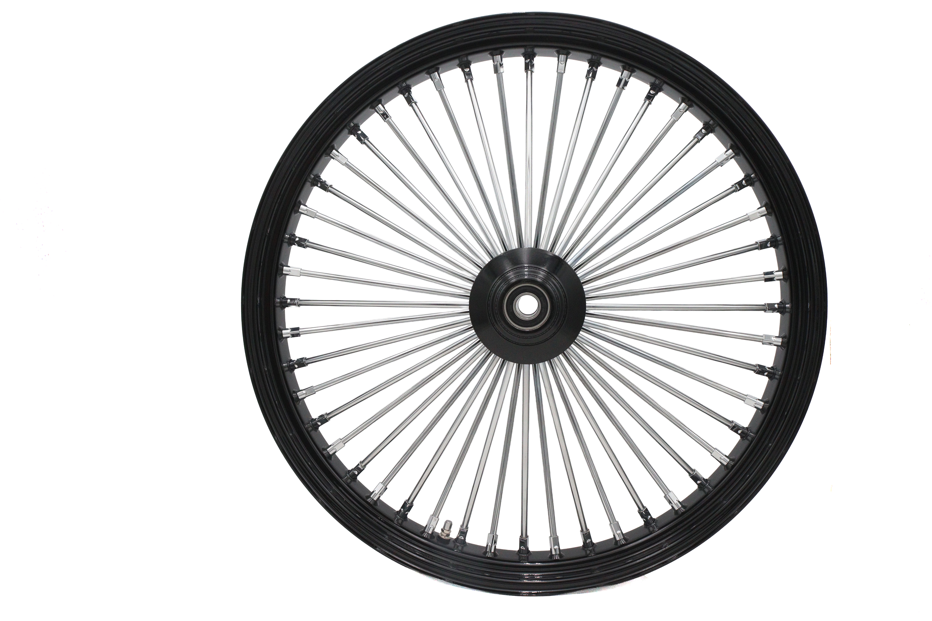 26" X 3.5" King Spoke Front Wheel Black/Chrome