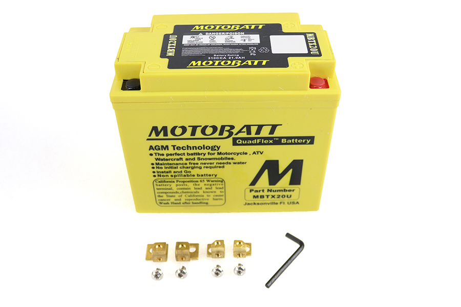 MotoBatt 12 Volt AGM Yellow Battery