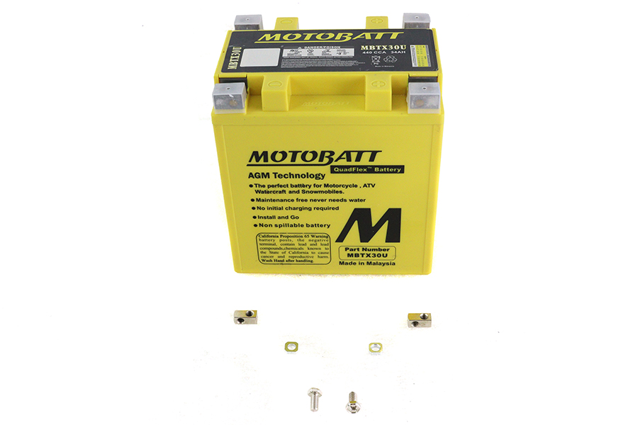 MotoBatt 12V AGM Black Battery