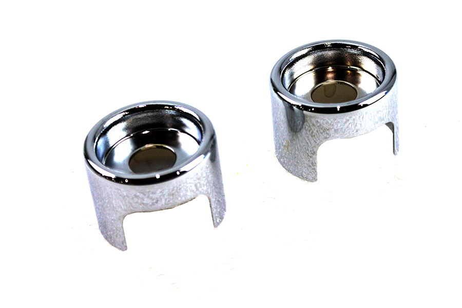 Upper Shock Stud Covers Chrome Tall Style