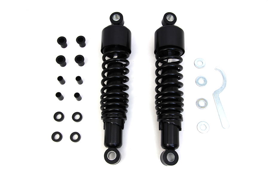 VTwin 12.5'' Black Rear Coil Shocks 1995-2016 Harley Touring FLT FLHR FLX FLXT