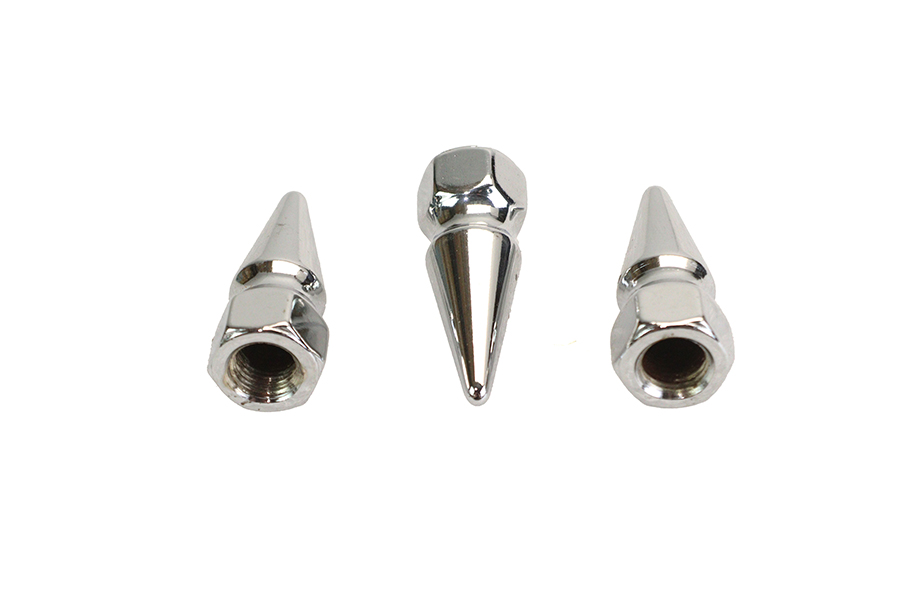 Chrome Pike Nut Fine 3/8"-24 Thread