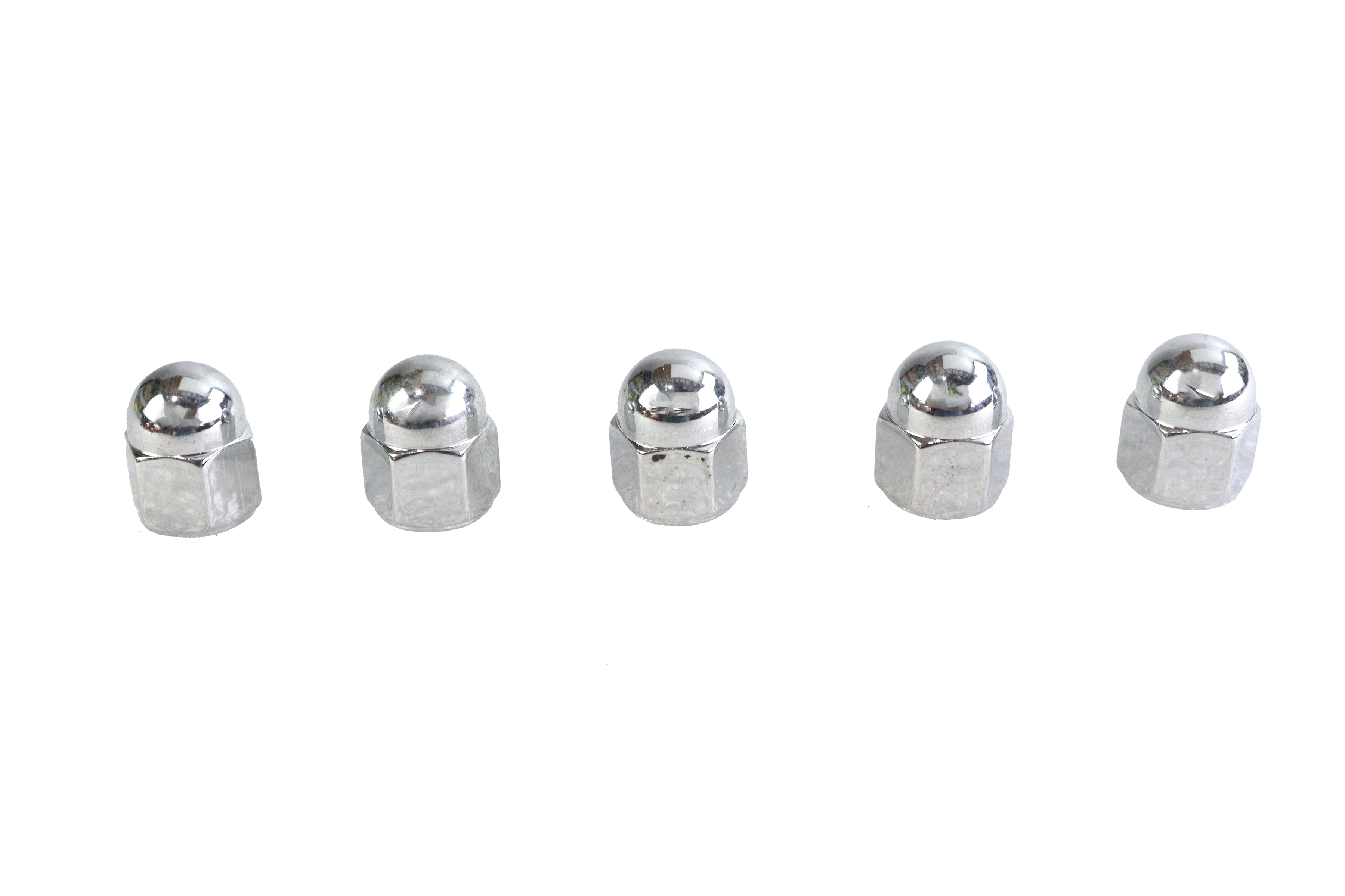 Chrome Acorn Nut Fine 1/4"-28 Thread