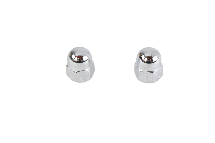 Chrome Acorn Nut Set Fine 7/16"-20 Thread