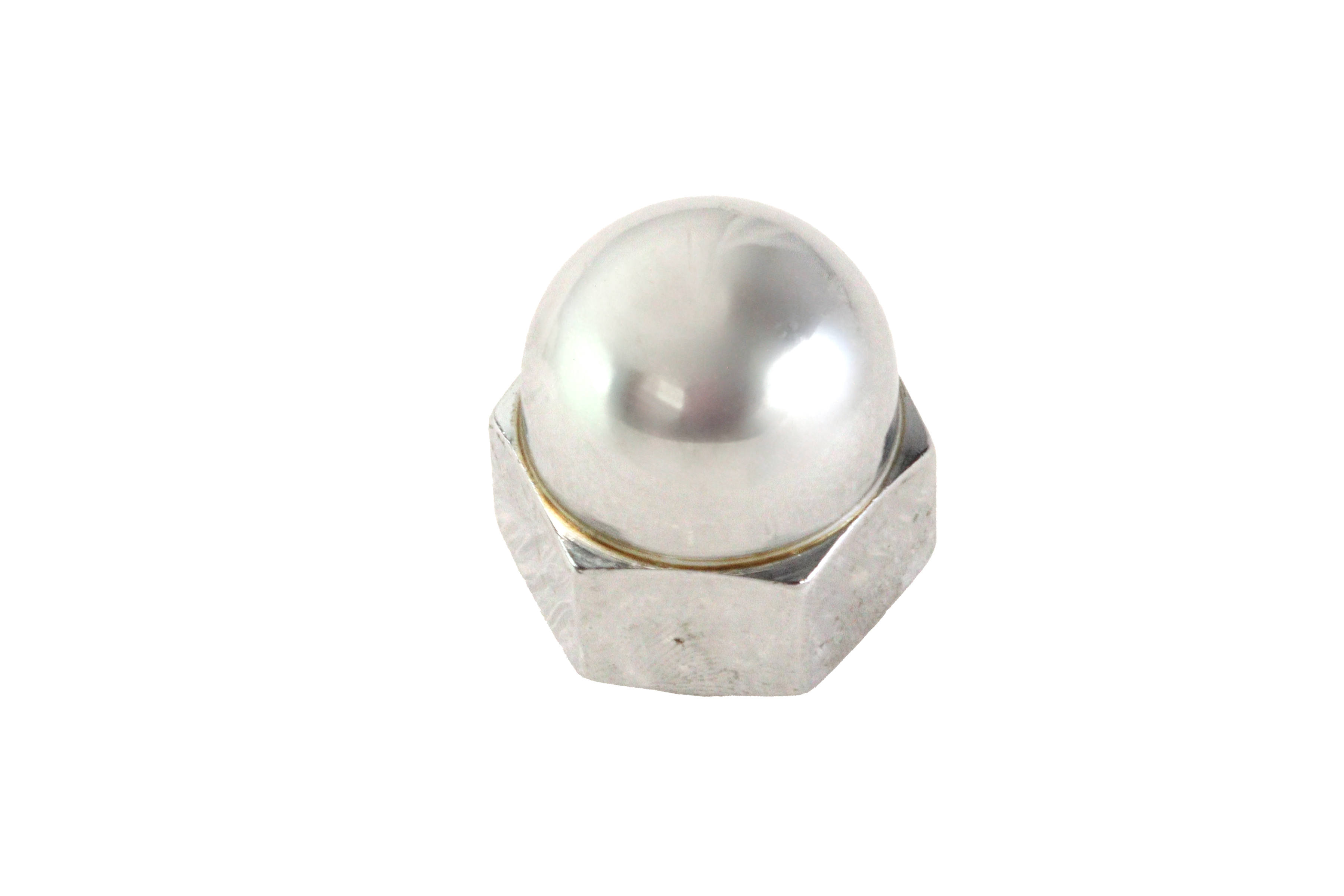 Chrome Acorn Nut Fine 9/16"-18 Thread
