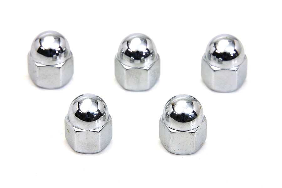 Chrome Acorn Nut 1/4"-20 Coarse Thread