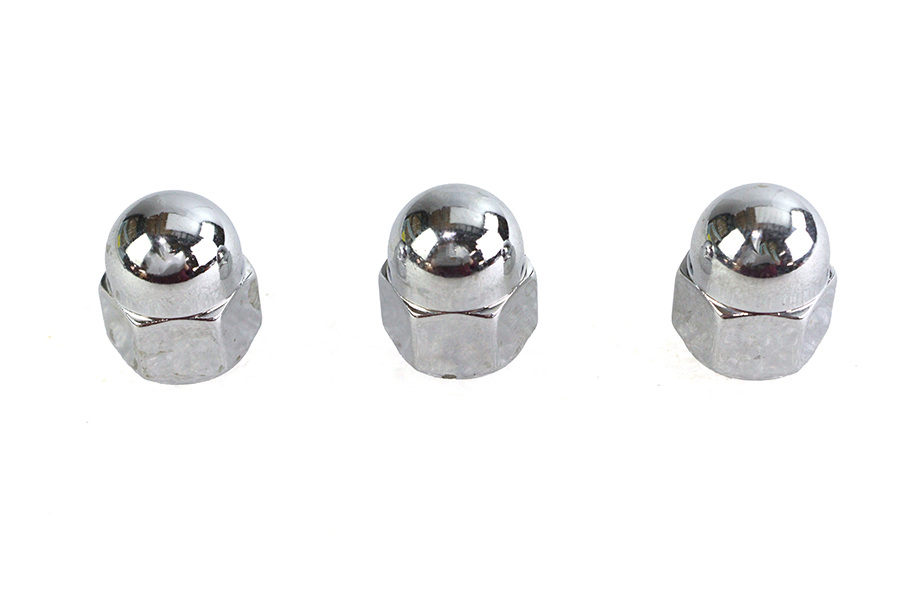 Chrome Acorn Nut 3/8"-16 Coarse Thread