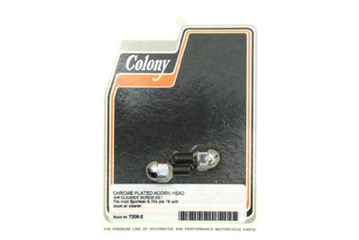 Chrome Air Cleaner Screws Acorn Style