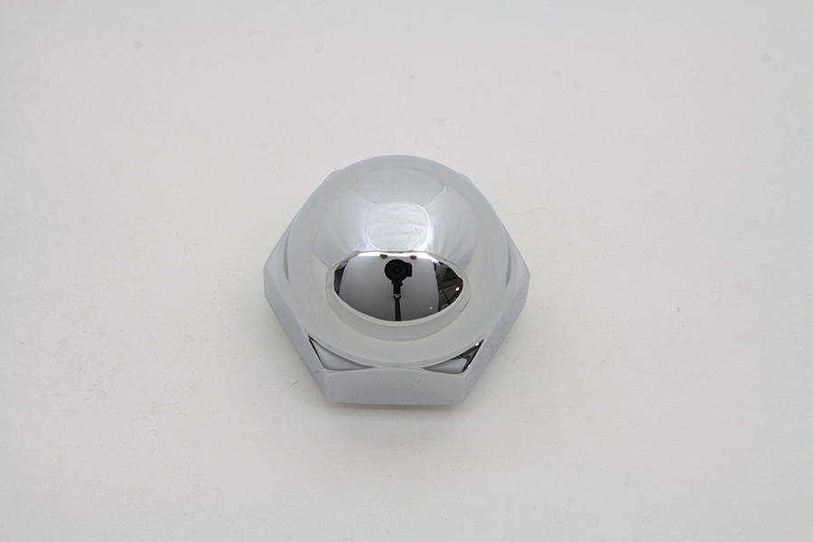Chrome Acorn Triple Tree Stem Nut with Shoulder