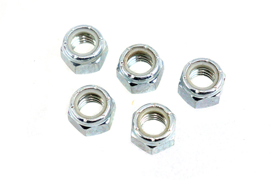 Zinc Plated Hex Nuts 1/4"-28 Nyloc