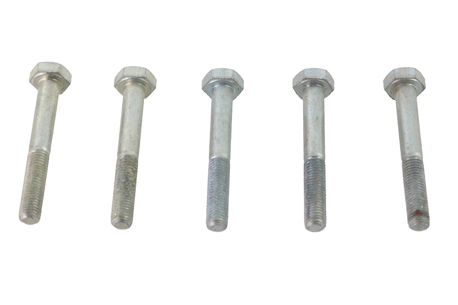 Zinc Hex Cap Bolts 1/4 inch-28 x 1-7/8 inch fits Harley Davidson
